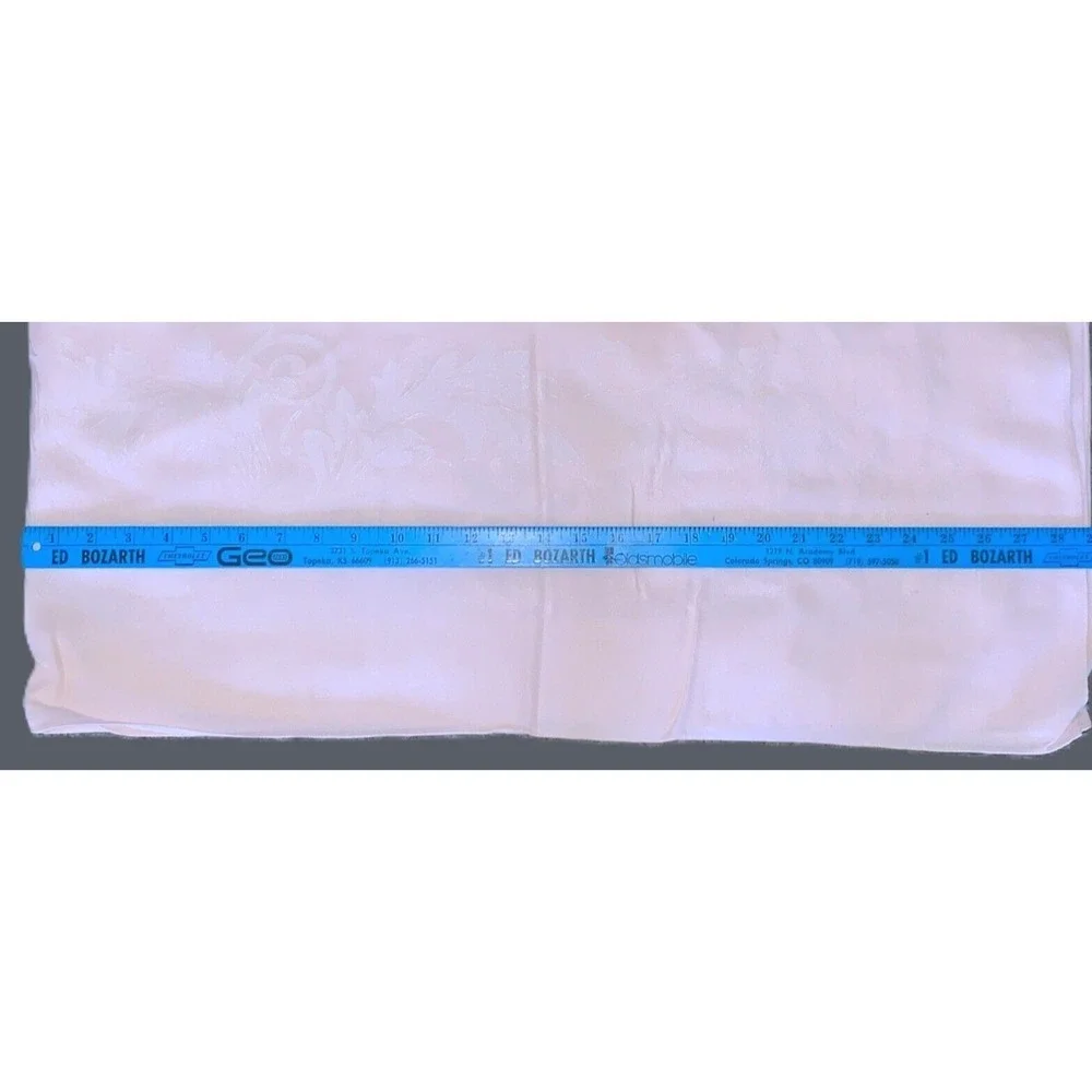 Pastel Pink Mid-Century Damask Tone on Tone Tablecloth 58
